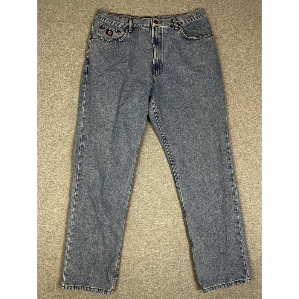 VTG Chaps Ralph Lauren Jean 36x32 Blue Stone Wash Straight Classic Fit 90s Y2K